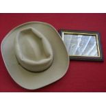 Film Memorabilia, an authentic and original, Stetson Hat as worn by Lewis Collins in a TV Film 'A