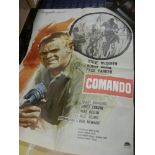 Steve McQueen, A Rare Original Spanish Advertising Poster For The Film 'Comando', 27"x 40", The Film