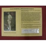 Cricket Autograph, Joesph Hardstaff Snr (Nottinghamshire & England) a clipped signature with an