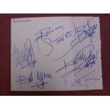 The Rolling Stones, an autograph album page, signed by all 5 members of the group, Jagger, Jones,