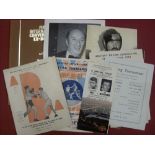 Boxing, a collection of programmes and memorabilia to include 23/04/1942 Boxing Tournament at