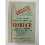 FOOTBALL ASSOCATION, 1956, Border Football Association (South Africa) v English Football