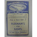 CHELMSFORD CITY RESERVES, 1938/1939, a football programme from the Friendly fixture against