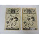 BACUP BOROUGH, 1959-1961, 2 football programmes from away games at Wigan Athletic, 1959/1960 &