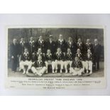 CRICKET, 1934, an original photographic postcard, picturing the Australian Cricket team that