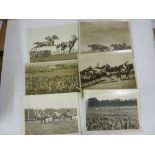 HORSE RACING, 1920's & 1930's, original press photographs, 7 in total, to include races at