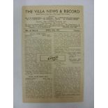 ASTON VILLA, 1946/1947, a football programme from the home fixture with Grimsby Town, played on 12/