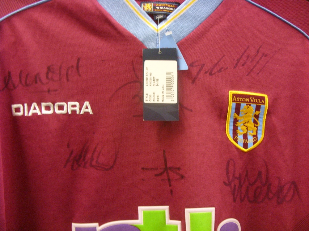 ASTON VILLA, 2001-2009, Two autographed football shirts from, 2001/2002 (Size 54/56, new with - Image 3 of 7