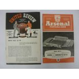 MANCHESTER UNITED, 1957/1958, a collection of 2 programmes, 01/02/1958 Arsenal v Manchester