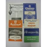 LONDON XI, 1955-1958, 4 football programmes from the home Inter Cities Fairs Club ties, played in