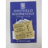 SHEFFIELD WEDNESDAY, 1968/1969, a football programme and ticket from the fixture versus Leeds