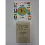 MILITARY, 1944/1945, A single sheet football programme from a fixture played on 01/04/1945 at El