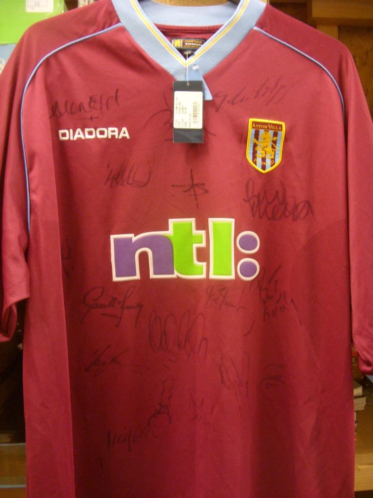 ASTON VILLA, 2001-2009, Two autographed football shirts from, 2001/2002 (Size 54/56, new with - Image 2 of 7