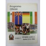 MEXICO, 1985, Azteca Tournament, a football programme/tournament brochure, for games played