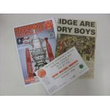 STOURBRIDGE, 2011/2012, a football programme, ticket, and press cuttings from the famous FA Cup