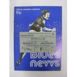 BIRMINGHAM CITY, 1974/1975, a football programme and ticket from the fixture versus Middlesbrough [