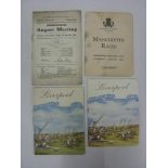 HORSE RACING, 1933-1971, a collection of 4 race cards, including 2 from Grand Nationals at Aintree