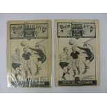 RHYL, 1959-1961, 2 football programmes from away games at Wigan Athletic, both FA Cup fixtures,