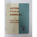 ASTON VILLA, 1948/1949, Official football annual for the season.