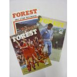 NOTTINGHAM FOREST, 1980/1981, 3 football programmes for the fixture against Red Star Belgrade in a