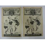 CHORLEY, 1959/1960, 2 football programmes from away games at Wigan Athletic, 1 League Fixture, 1