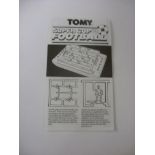 GAME, 1980's, Super Cup Football Game by TOMY (Ref No 7030), game is in working order, both teams