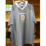 ENGLAND, 1996, European Championships, original away football shirt, Fowler No. 21 on back, in