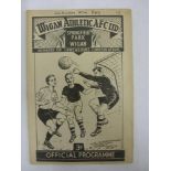 OLDHAM ATHLETIC, 1960/1961, a football programme from a Reserve team fixture away at Wigan Athletic,