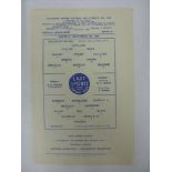 BLACKBURN ROVERS, 1960/1961, Home fixture v Wrexham [Football League Cup 1st Season], single sheet