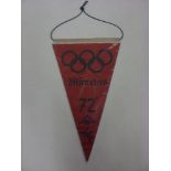 OLYMPICS, 1972, Munich, Official Pennant Issued for the Game's, double sided design with Olympic