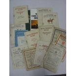 HORSE RACING, 1930-1938, A collection of 15 Race cards from various meetings in the 1930's,