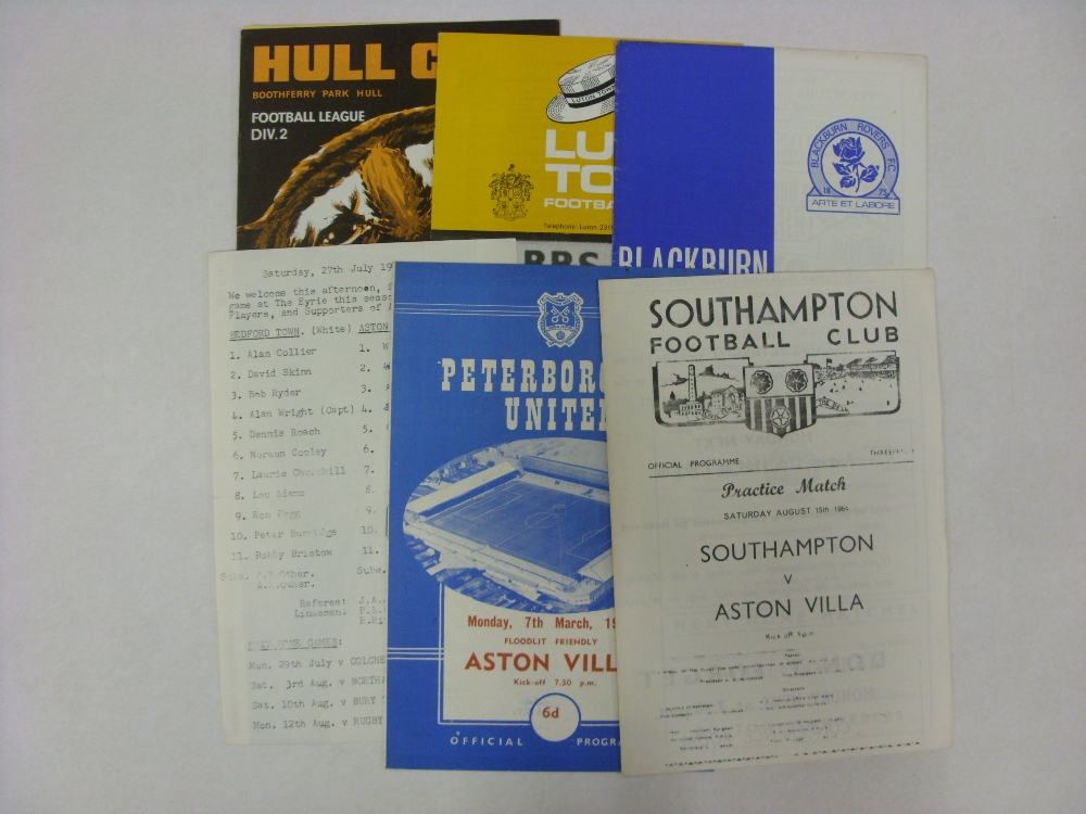 ASTON VILLA, 1964-1970, a collection of 6 rarer away football programmes, to include - 15/08/1964