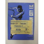 BIRMINGHAM CITY, 1967/1968, a football programme and ticket from the fixture versus Chelsea [FA