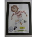 STOKE CITY, 2006, a framed & glazed (Perspex) autographed football caricature drawing of Terry