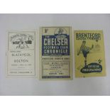 1940's PROGRAMMES, 1947/1948, a collection of 3 football programmes from the season. BLACKPOOL v