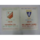 LISBON LIONS, 1966/1967, two home football programmes from Celtic's famous European Cup season, 07/