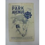 BRADFORD PARK AVENUE, 1949/1950, a football programme from the fixture against Leicester City played