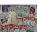 ASTON VILLA, 1960-1970, a collection of 244 football programmes from the 1960's. 1960/1961 (24),