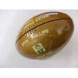 RUGBY UNION, 2005, Wales Grand Slam 2005 Triple Crown, a wooden trophy in the shape of a Rugby Ball,