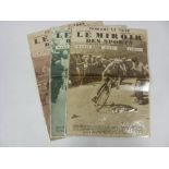 TOUR DE FRANCE, 1938, a collection of 3 Le Miroir De Sports Magazines, relating to the famous