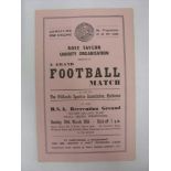 CHARITY PROGRAMME, 1955/1956, a football programme from the fixture played at BSA Ground, Small