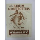 BASKETBALL, 1953, a programme for the event, Harlem Globetrotters v United States All-Stars, at