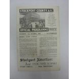 STOCKPORT COUNTY, 1946/1947, a football programme from the home fixture with Southport, played on