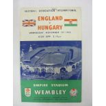 ENGLAND, 1953, a football programme from the International fixture against Hungary [At Wembley],