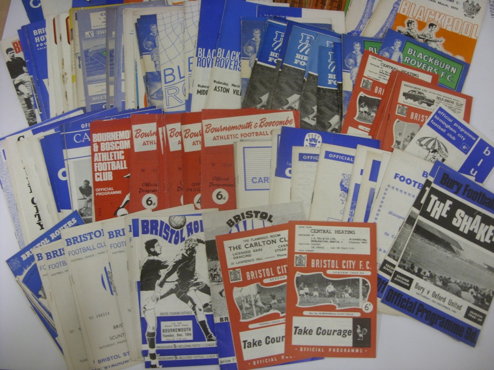 1960's PROGRAMMES, 1961-1970, a collection of 192 football programmes from the period. BIRMINGHAM