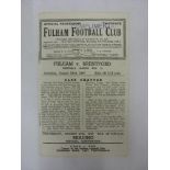 FULHAM, 1947/1948, versus Brentford, a football programme from the fixture played on 23/08/1947 (