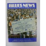 BIRMINGHAM CITY, 1976/1977, a football programme and ticket from the fixture versus Leeds United [FA