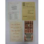 LIVERPOOL, 1946-1967, 4 away football programmes, 09/03/1946 Sheffield United, 29/10/1962 New