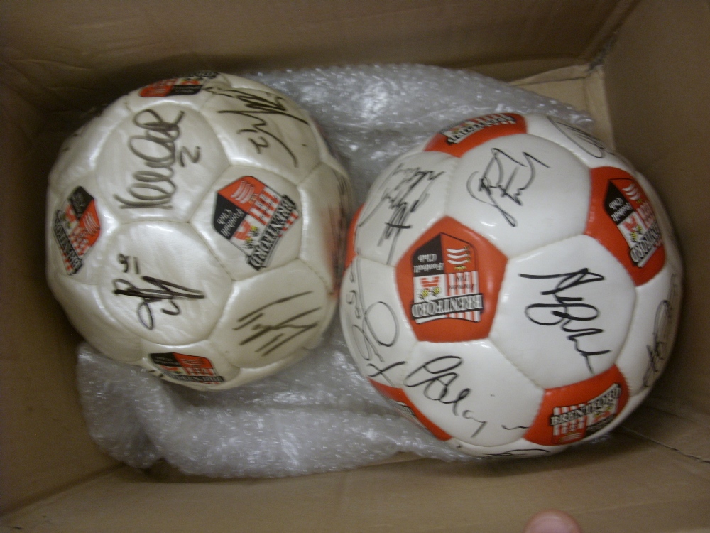 AUTOGRAPHED FOOTBALLS, circa 2000's, Brentford Football Club, modern era, each ball signed by approx