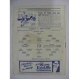 CHELSEA, 1937/1938, versus Brentford, a football programme from the fixture played on 23/10/1937 (